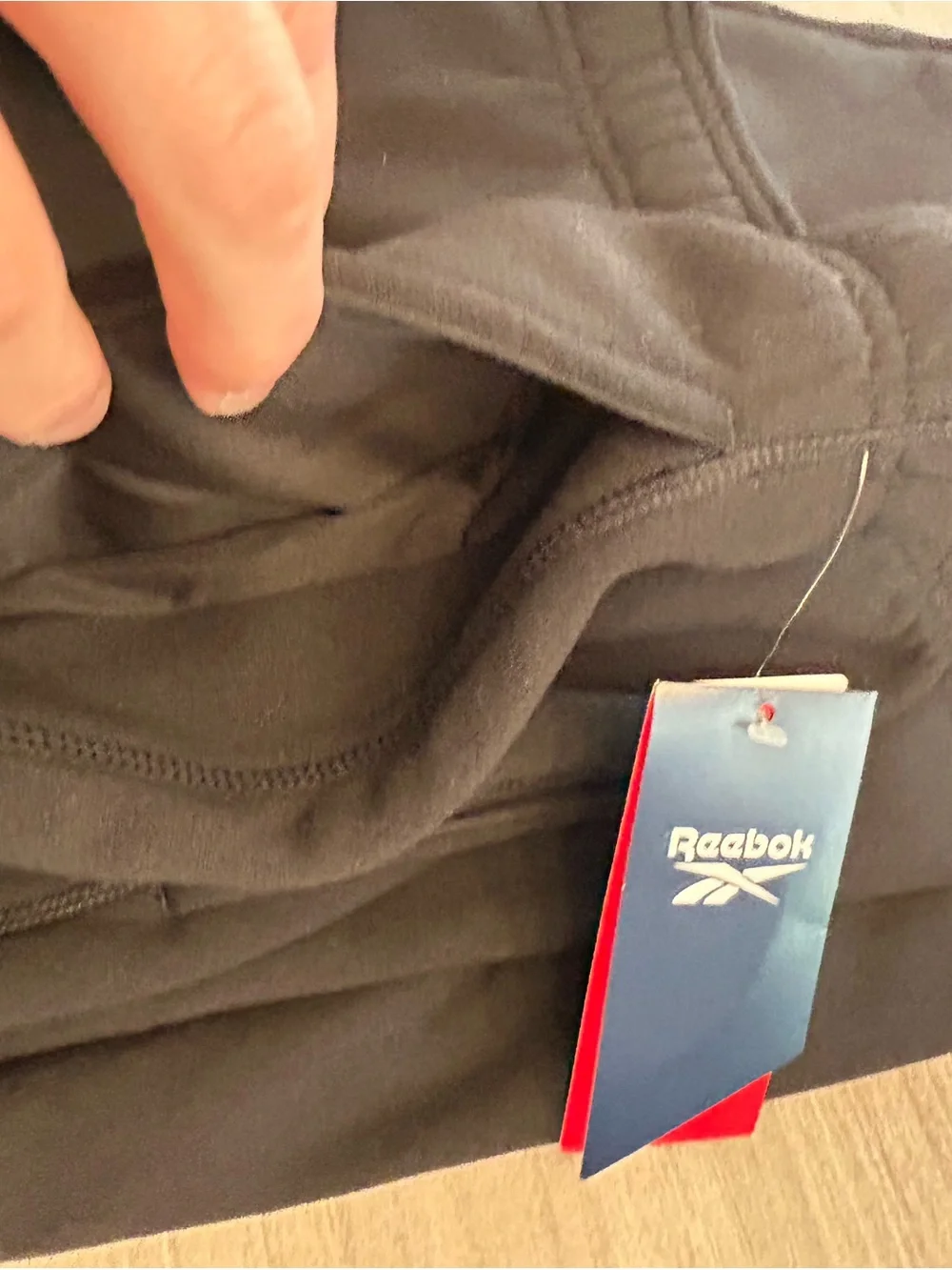 Reebok Black Jogger Sweatpants with Branded Tag